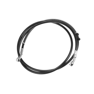 Imagem de Partuto 170 cm de comprimento 10 mm ID linha de freio hidráulico mangueira de óleo tubo de aço inoxidável trançado para quadriciclo motocross bicicletas esportivas bicicletas de rua preto substituição