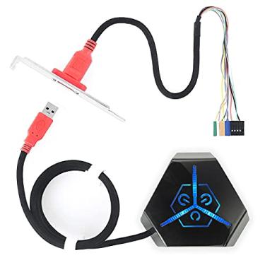 Imagem de Botão de energia externo para PC, interruptor de energia Eiszuso ATX com USB PC início remoto placa mãe interruptor de alimentação placa mãe computador ligar e botão de reinicialização extensão 4,0