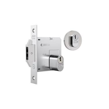 Imagem de Fechadura porta de correr e bater stam inox escovada 1006 asa de avião