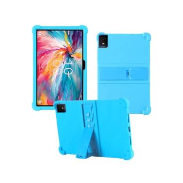 Imagem de Capa para TCL TAB 10 NXTPAPER 5G 10,4 polegadas 2024 - Capa protetora de borracha leve à prova de choque de silicone macio e ajustável para crianças, azul claro