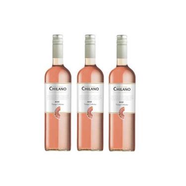 Imagem de Kit Vinho Chilano Rosé Meio Seco 750ml 3 unidades