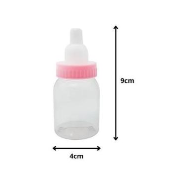 Imagem de Kit 20 Mini Mamadeira Lisa Rosa Para Lembrancinha 50ml - lynx produçõe