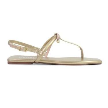 Imagem de Sandália Feminina Sua Cia Light Gold Dourada - 8230-Feminino