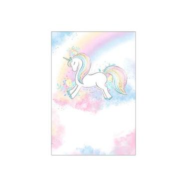 Imagem de Painel De Festa Vertical 1,50 x 2,20 - Unicórnio Azul e Rosa 019 - Via