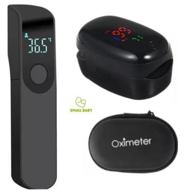 Imagem de Kit Termômetro Digital Infravermelho de Testa + Oxímetro Adulto/Pediát