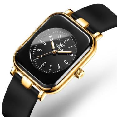 Imagem de Relógio De Pulso Dourado Feminino Casual Luxo Analógico - OLEVS