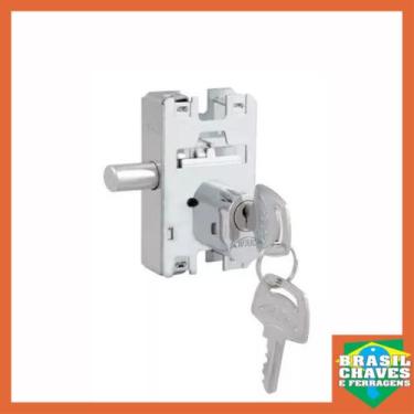 Imagem de Fechadura para Porta de Vidro Blindex de Bater Cilindro Oval 2171-Z Cr