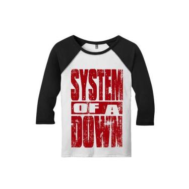 Imagem de Camiseta Raglan Manga 3/4 Masculina System Of A Down Metal - Ultrav St