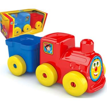 Imagem de Brinquedo Educativo Carrinho Trem Trenzinho Infantil - GGB Brinquedos,