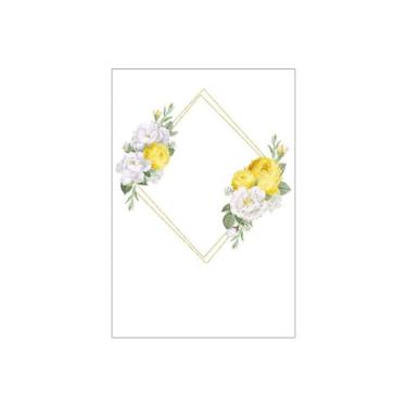 Imagem de Painel De Festa Vertical 1,50 x 2,20 -  Geométrico Flores Amarelo com 