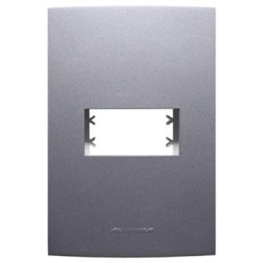 Imagem de Placa 4x2 c/ Suporte p/ 1 Módulo Inova Pro Class Grafite Alumbra