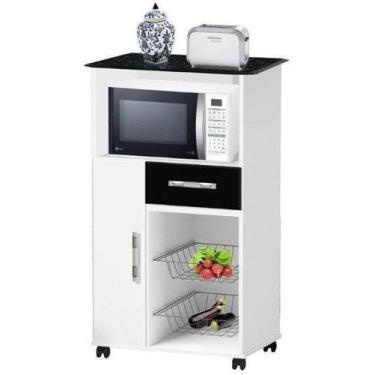 Imagem de Balcao Com Rodizios Class Bra Marm. 2 Portas + 1 Gaveta - PASSE BEM, B