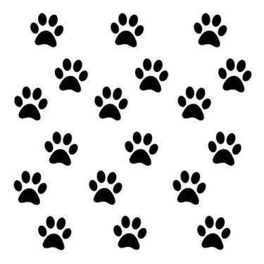 Imagem de Adesivos Kit 60 Pegadas Cachorro Pet Shop - Adesivo Rei
