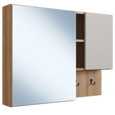 Imagem de Armario Para Banheiro Com Espelho 02 Portas 80cm Mell Arenas PRODDY