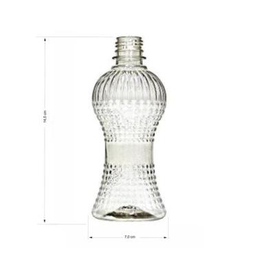 Imagem de 10 Unidades de Frasco Pet Acinturado Cristal 350ml Sem Tampa - Casa da