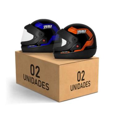 Imagem de Kit 2 Capacetes Sport Moto 788 Fechados Pro Tork Masculino Feminino Se