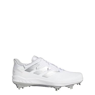 Imagem de adidas Adizero Afterburner 8 Chuteiras masculinas, Branco/prata metálico/cinza claro, 39
