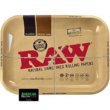 Imagem de Bandeja de cigarro grande clássica RAW (35,5 cm x 28 cm x 3,2 cm) e cartão de colher ARC