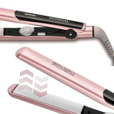 Imagem de Prancha Chapinha de Cabelo Profissional 428F Golden Rose P20 Bivolt Or