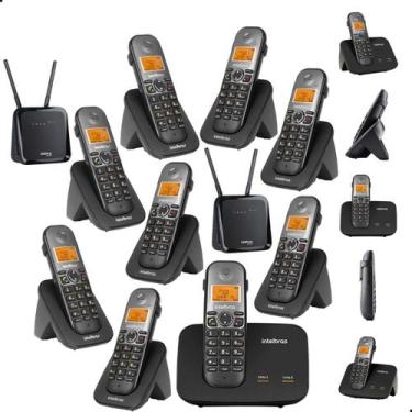 Imagem de Kit Combo Mini Central PABX Telefone Sem Fio TS 5150 com 8 Ramal Intel
