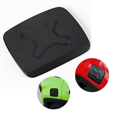 Imagem de Tampa de combustível preta tampa de tanque de combustível liga de alumínio exterior durável acabamento de porta de gás acessórios universais de carro para Renegade