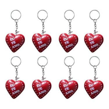 Imagem de Chaveiro Coração Vermelho Dia Dos Namorados Artesanato - Russo Art