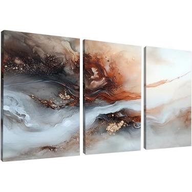 Imagem de Kit 3 Quadros Decorativos Canvas, Abstrato, 40x50cm, Arte Para Quarto, Sala, Corredor