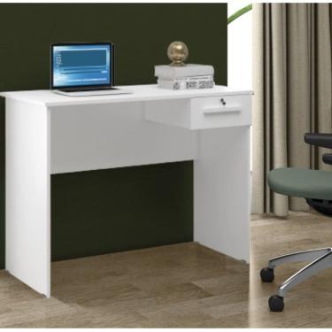 Imagem de Escrivaninha Mesa com Gaveta Hanna 105cm X 80cm Branco
