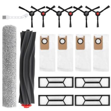 Imagem de 18 peças de acessórios para aspirador de pó robô Eufy Omni S1 Pro, peças de reposição, escova principal, escova lateral, filtro lavável, saco de poeira, esfregão