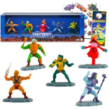 Imagem de Masters Of The Universe Action Figures for Kids – Bundle with 5 Mini Figurines Featuring He-Man, Skeletor, Orko, and More Plus Tattoos | Masters Of The Universe Action Figure Set for Kids, Boys