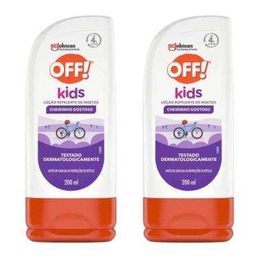 Imagem de KIT 2X Repelente de Insetos OFF Kids 200ml Loção Cheirinho Gostoso 4Hr