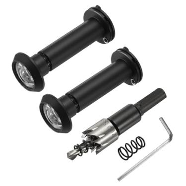 Imagem de PATIKIL Visualizador de porta de 9/40.6 cm, visor de porta de privacidade de cobre de 2 peças com capa de privacidade, 180 graus serve para porta de 1-3/20.3 cm a 2-3/20.3 cm com broca de 14 mm/0,55"