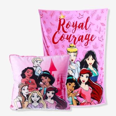 Imagem de Almofada Com Manta Princesas Royal Courage - Disney