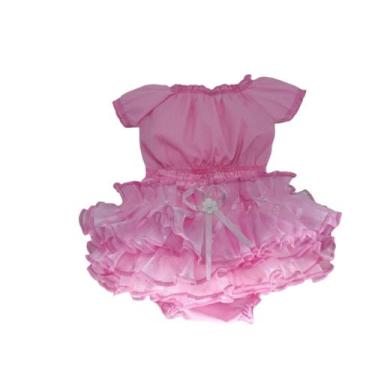 Imagem de Conjunto Bunda Rica E Cropped Ciganinha Top Tapa Fraldas - Star Gold S