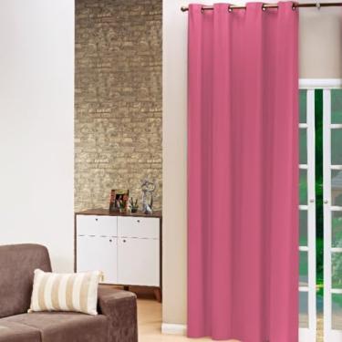 Imagem de Cortina Blecaute PVC Folha Única 1,40M x 2,80M para Parede Janela Banheiro Quarto Sala Cozinha (PINK)