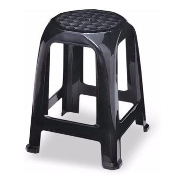 Imagem de Banco Plastico Banqueta Banquinho 47cm Suporta Até 120kg - Usual Utilidades