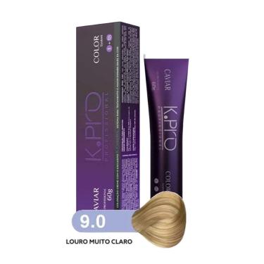 Imagem de Tintura Profissional k.pro Caviar Color 9.0 Loiro Muito Claro 60g