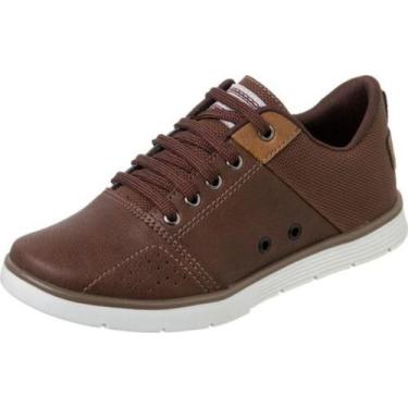 Imagem de Tênis infantil casual marrom menino confortável antiderrapante escolar
