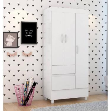 Imagem de Guarda-Roupa Flex Solteiro Wi nd - Branco/Rosa Demóbile
