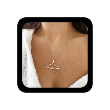 Imagem de Ximdble Colar vintage vazado com pingente de cauda de peixe, gargantilha de sereia, ouro aberto, joia de mandíbula mínima para mulheres, Zinco, Sem Pedra Preciosa