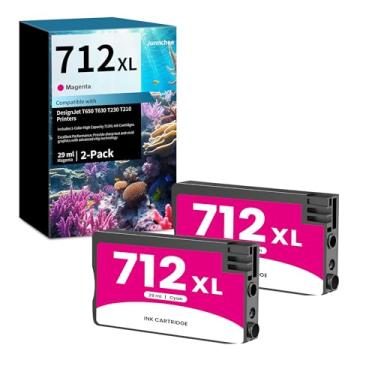 Imagem de Cartucho de tinta magenta 712XL 712 (29 ml, 2 pacotes) de substituição para cartucho de tinta magenta HP 712 XL 712XL 3ED68A para DesignJet T650 T630 T230 T250 T210 e tinta de impressora Studio