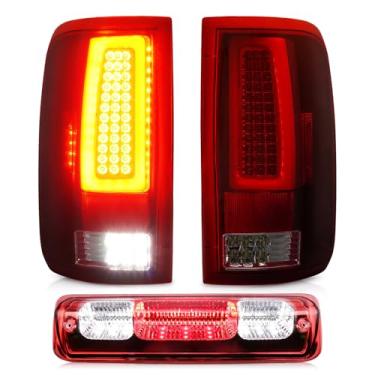 Imagem de Luz traseira + terceiro terceiro farol de carga de freio para Ford F-150 2004 2005 2006 2007 2008 Ford F-150, montagem de luz traseira de parada de montagem alta, FO2800182 FO2801182 5L3Z13404CA