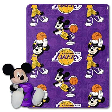 Imagem de Northwest Conjunto de travesseiro e cobertor com toque de seda do personagem Los Angeles Lakers, 101,6 cm x 127 cm, Mickey Mouse