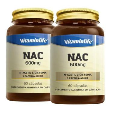 Imagem de Nac 600mg Diversas Quantidades Vitamin Life 60 Cápsulas Entrega Rápida