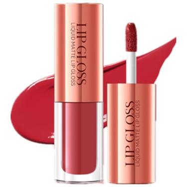 Imagem de SADOER-matte líquido-batom matte-à prova d’água e sem transferência-12 cores-2 g (08#Pó de Pêssego do Amor)