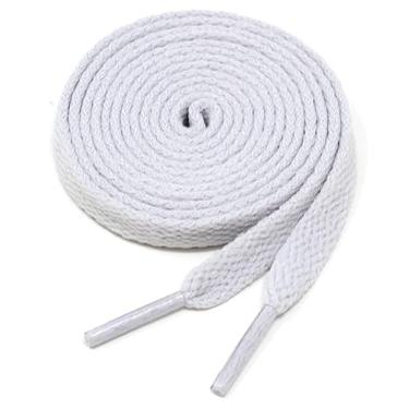 Imagem de Cadarços planos de 5/16" de largura de cor sólida para tênis atlético botas e sapatos - 68,5-182,88 cm de comprimento cadarços, Cinza claro, 36" (91 cm)