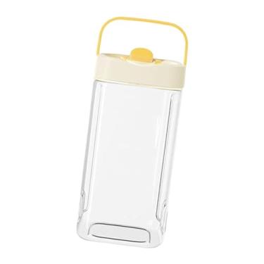 Imagem de YWJLQH Jarra de água, infusor de frutas, jarra com alça, recipiente para limonada, dispensador de bebidas, de água para festa, limonada, esportes, casa, Amarelo 3.5l