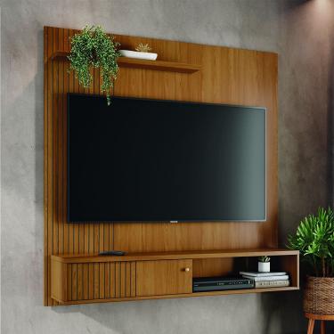 Imagem de Painel com Bancada Suspensa Aurora 160,5m c/ 1 Porta Deslizante - Cumaru Madetec 