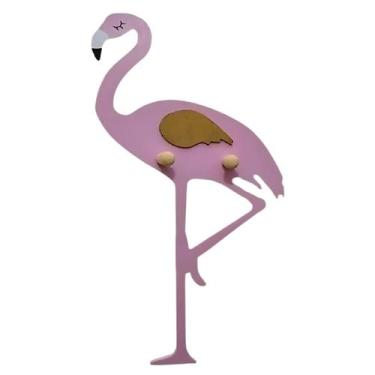 Imagem de Cabideiro Flamingo Madeira P/ Parede Com 2 Ganchos Cabide ROSA - Br