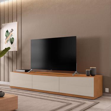 Imagem de Rack para Tv de 60 Polegadas Eros Versátile com 2 Portas e 1 Gaveta 1,80 Cedro/off-white